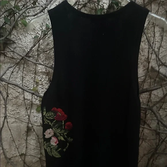 Staud Black Maxi Dress with Floral Embroidery - Picture 7 of 8